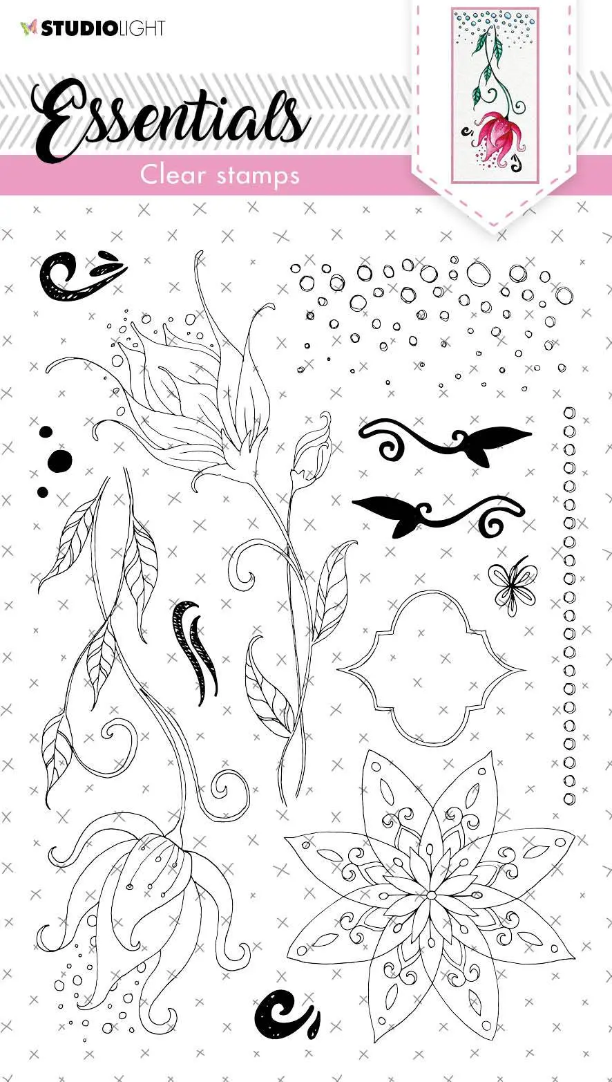 Sl Clear Stamp Quirky Long Flowers Essentials 148X210x3mm 1 Pc Nr.119 1