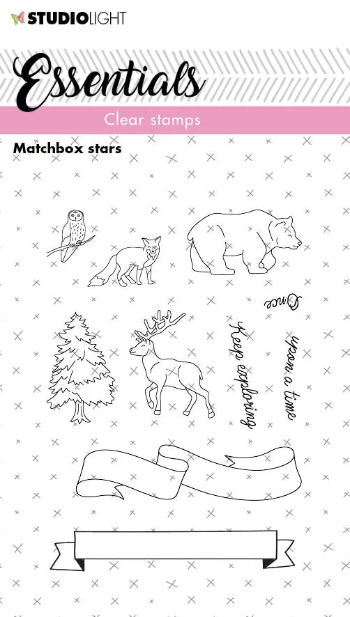 Sl Clear Stamp Matchbox Stars Essentials 74X100x4mm 1 Pc Nr.143 1