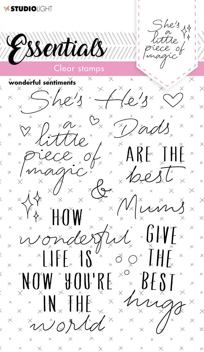 Sl Clear Stamp Wonderful Sentiments Essentials 105X148x3mm 1 Pc Nr.173 1