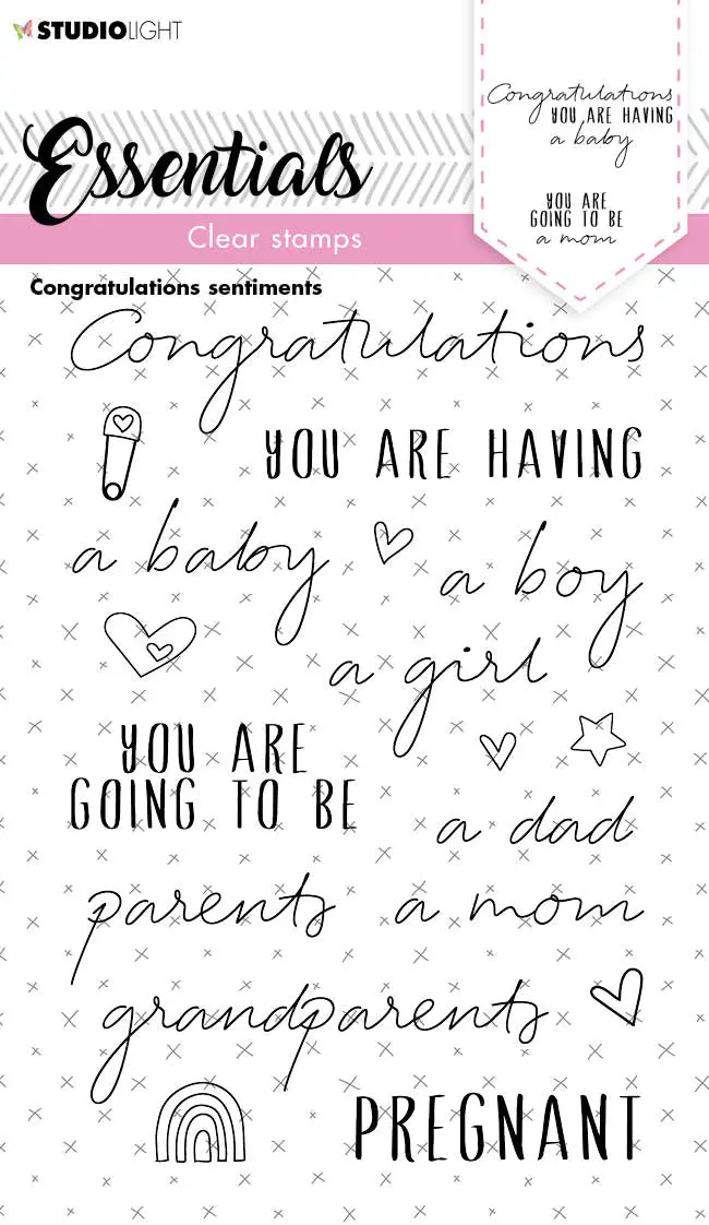 Sl Clear Stamp Congratulations Sentiments Essentials 105X148x3mm 1 Pc Nr.175 1