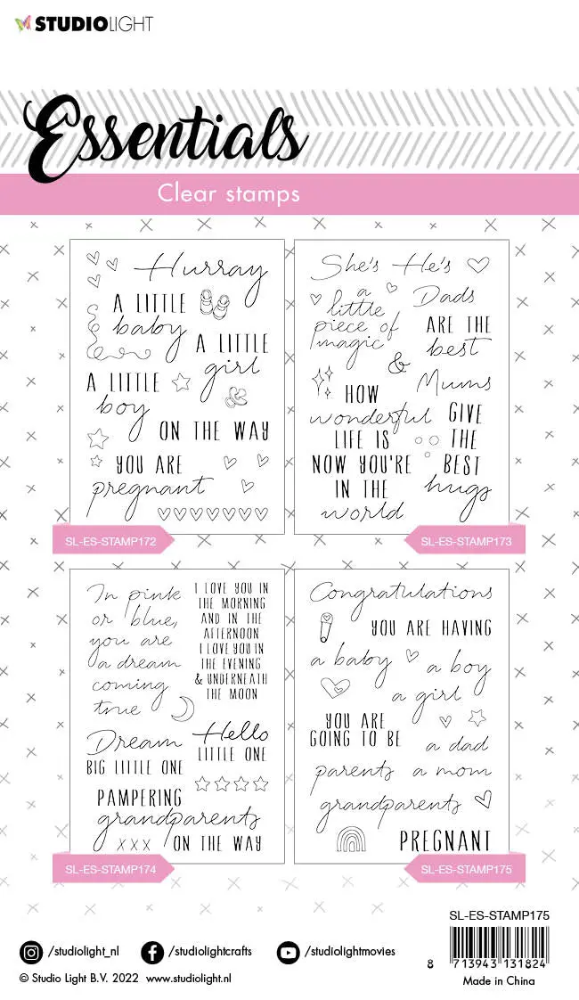 Sl Clear Stamp Congratulations Sentiments Essentials 105X148x3mm 1 Pc Nr.175 2