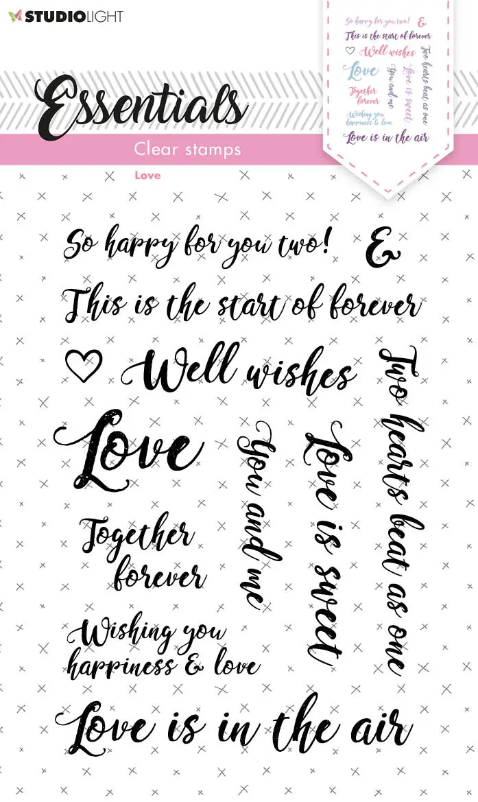 Sl Clear Stamp Sentiments/Wishes - Love Essentials 105X148x3mm 1 Pc Nr.179 1