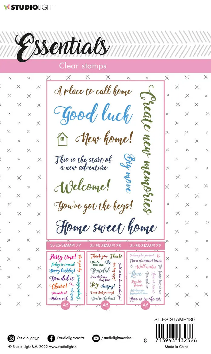 Sl Clear Stamp Sentiments/Wishes - Home Essentials 105X148x3mm 1 Pc Nr.180 2