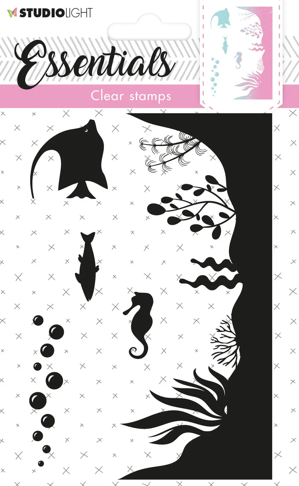 Sl Clear Stamp Silhouette Aquarium Essentials 74X105x3mm 4 Pc Nr.233 1