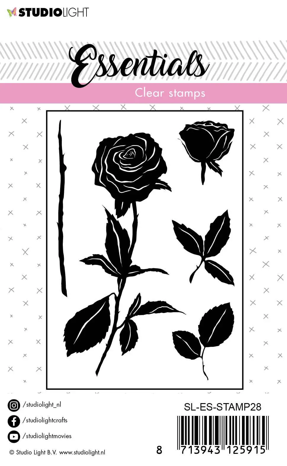 Sl Clear Stamp Roses Essentials 73X102,5Mm Nr.28 2