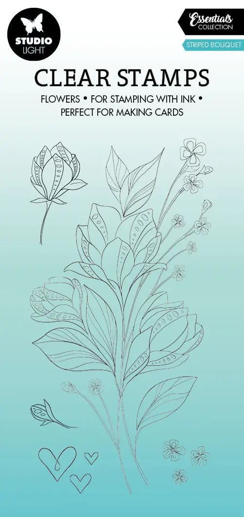 Sl Clear Stamp Striped Bouquet Essentials 80X140x3mm 5 Pc Nr.324 1