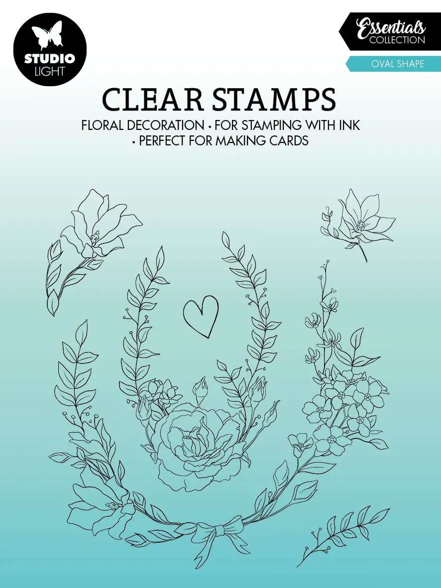 Sl Clear Stamp Oval Essentials 119X129x3mm 6 Pc Nr.363 1