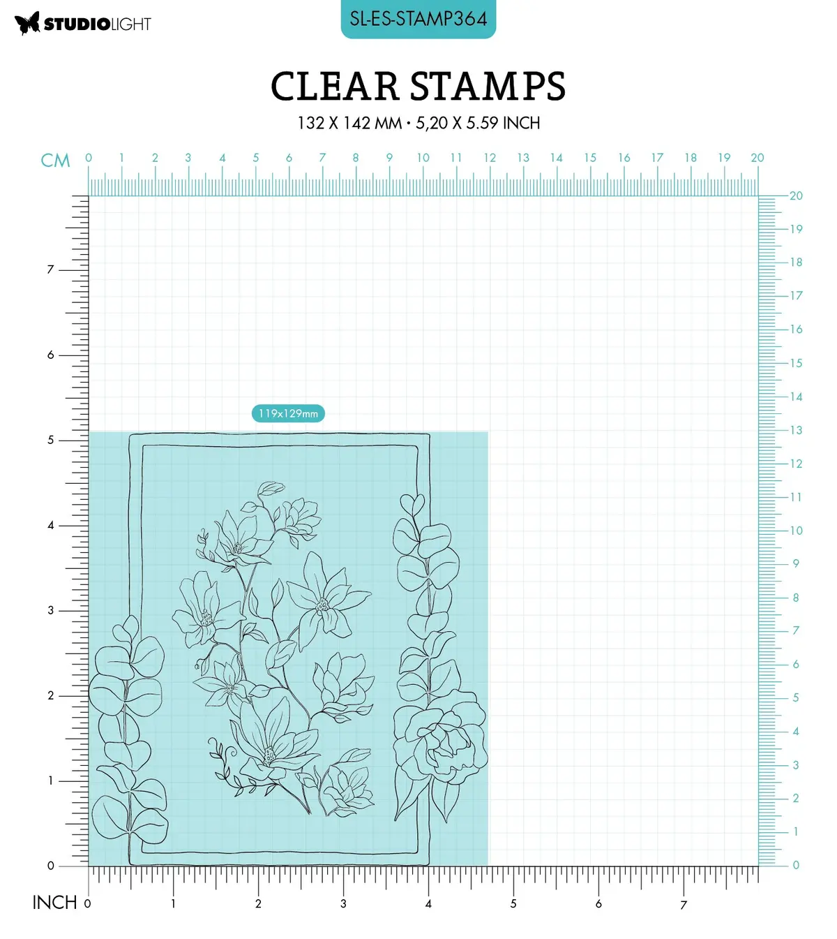 Sl Clear Stamp Rectangle Essentials 119X129x3mm 2 Pc Nr.364 2