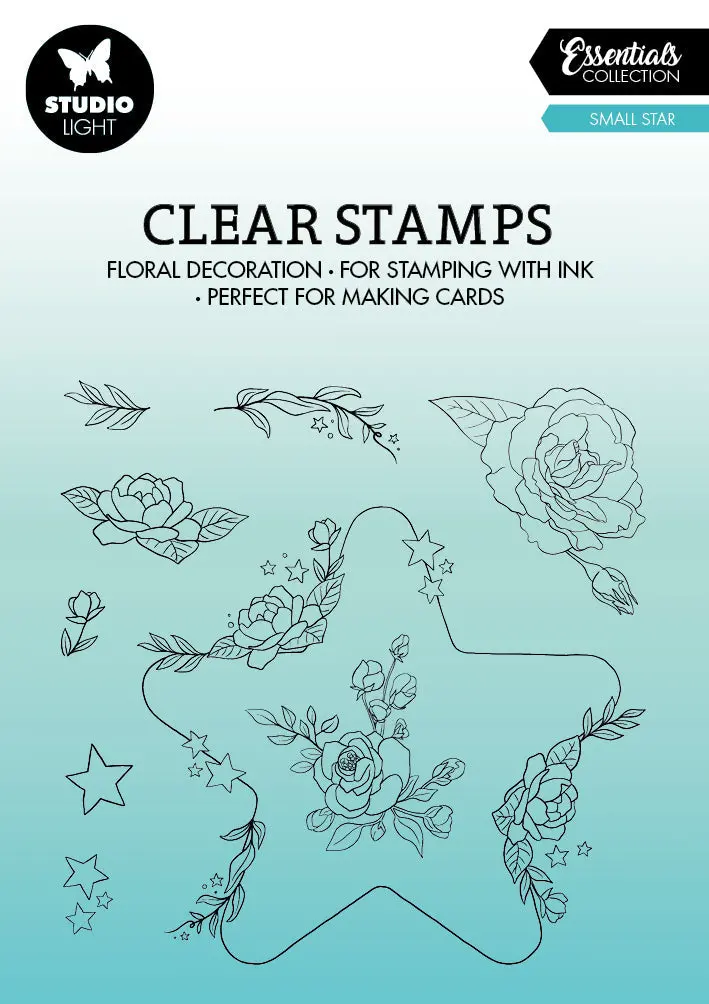 Sl Clear Stamp Small Star Essentials 99X99x3mm 9 Pc Nr.366 1