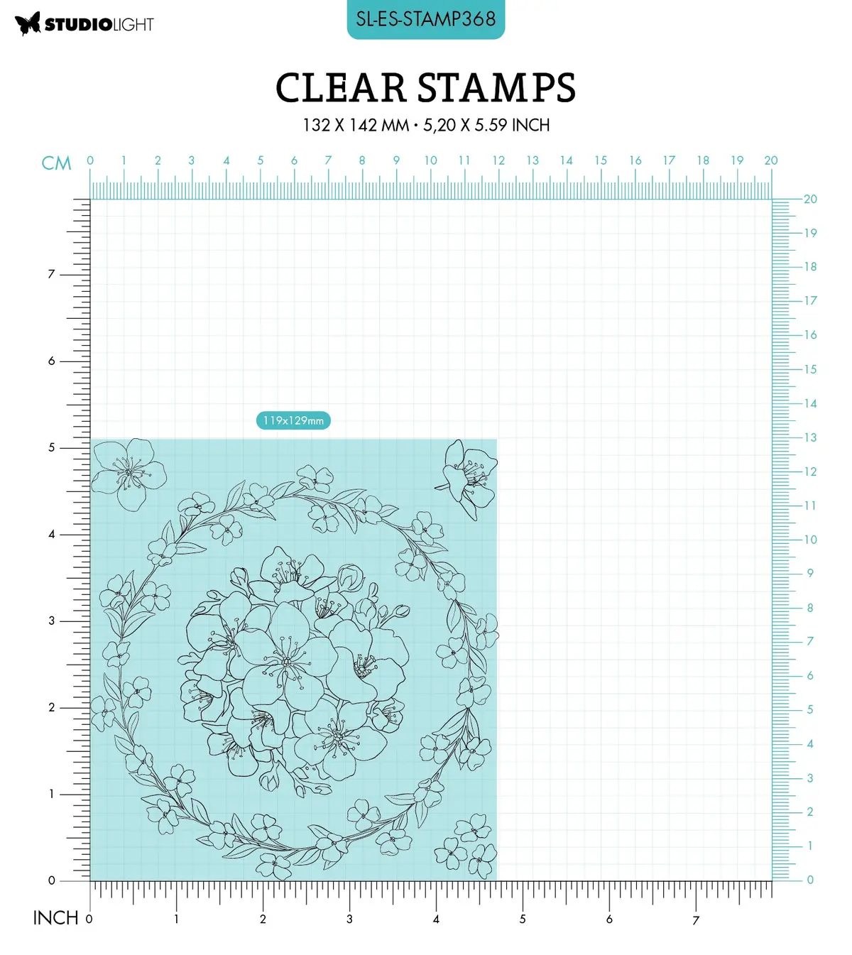 Sl Clear Stamp Big Circle Essentials 119X129x3mm 5 Pc Nr.368 2