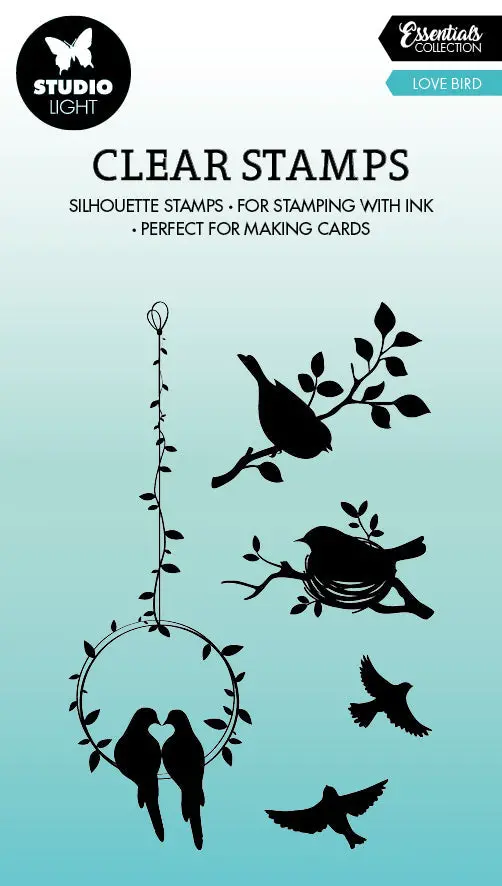 Sl Clear Stamp Love Bird Essentials 62X93x3mm 5 Pc Nr.385 1