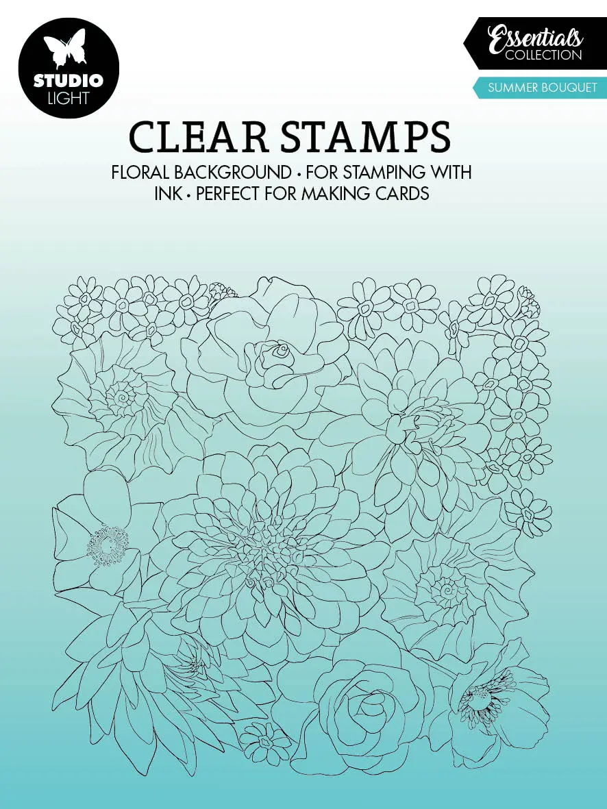 Sl Clear Stamp Summer Bouquet Essentials 88.5X131.5X3mm 4 Pc Nr.424 1