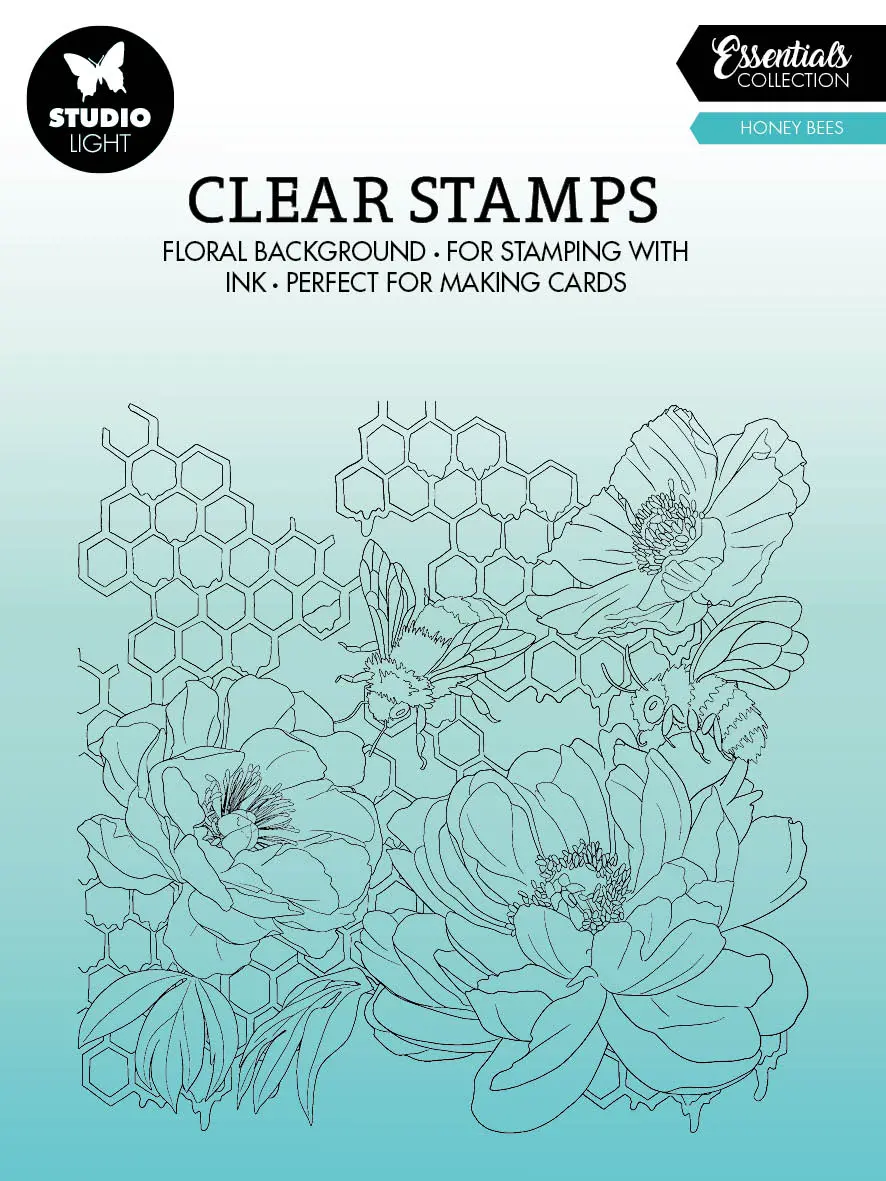 Sl Clear Stamp Honey Bees Essentials 88.7X132x3mm 6 Pc Nr.425 1