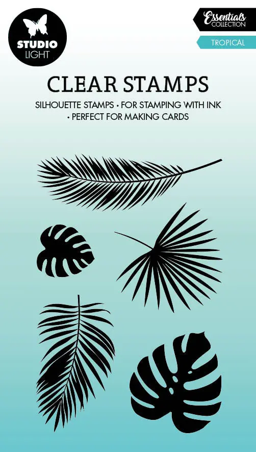 Sl Clear Stamp Tropical Essentials 62X93x3mm 5 Pc Nr.432 1