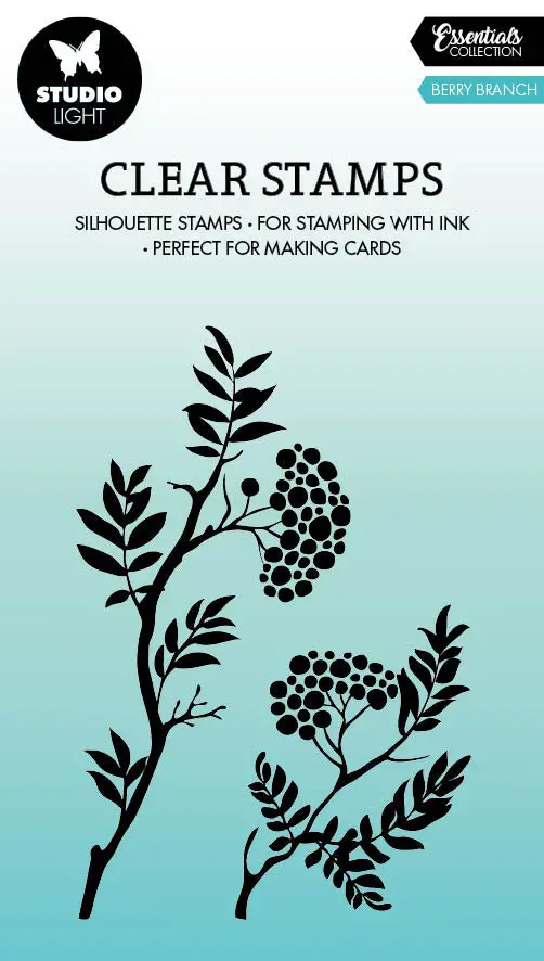 Sl Clear Stamp Berry Branch Essentials 62X93x3mm 2 Pc Nr.494 1