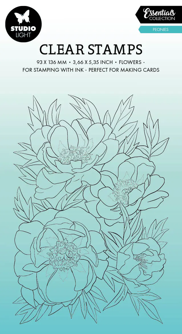 Sl Clear Stamp Peonies Essentials 93X136x3mm 1 Pc Nr.541 1