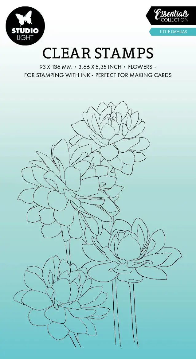 Sl Clear Stamp Little Dahlias Essentials 93X136x3mm 1 Pc Nr.542 1