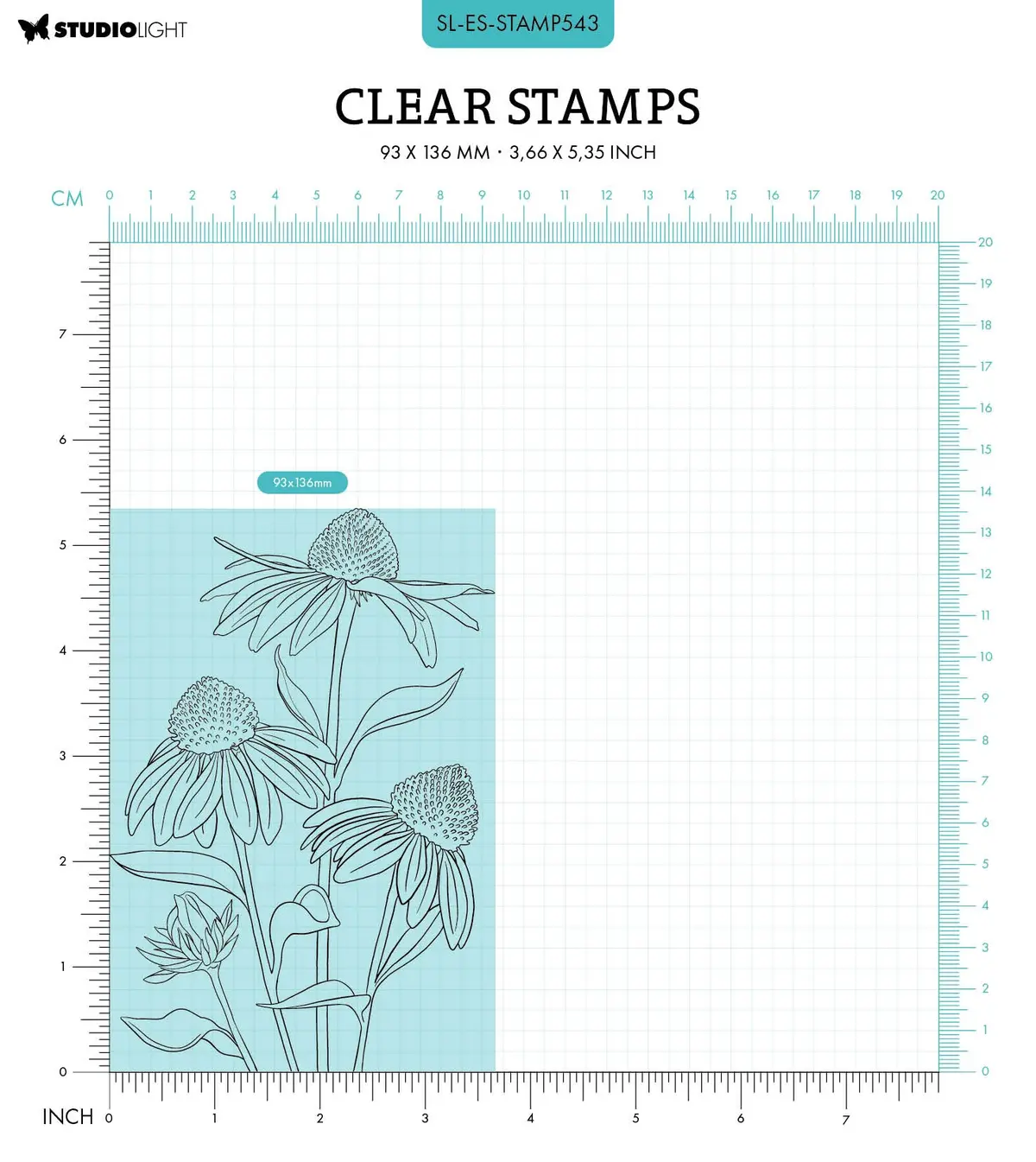 Sl Clear Stamp Echinacea Essentials 93X136x3mm 1 Pc Nr.543 2