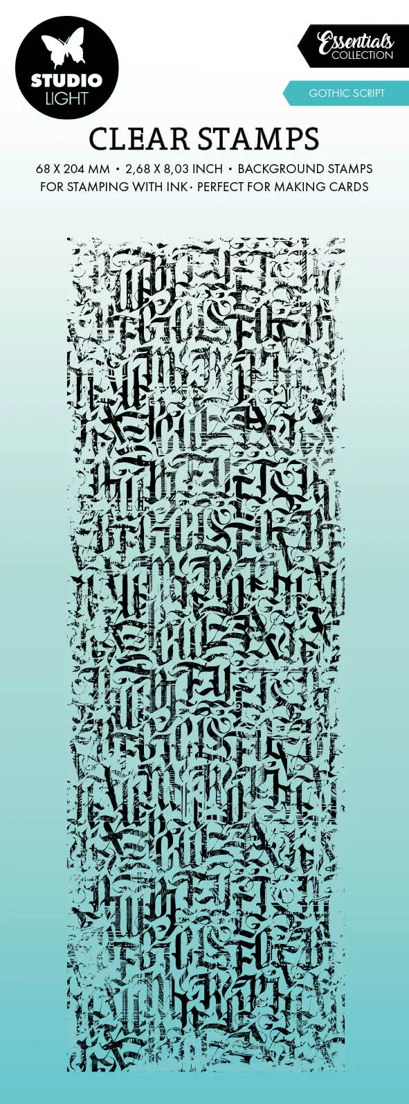 Sl Clear Stamp Gothic Script Essentials 68X204x3mm 1 Pc Nr.550 1