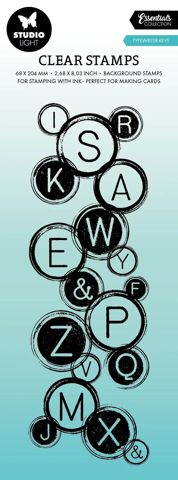 Sl Clear Stamp Typewriter Keys Essentials 68X204x3mm 1 Pc Nr.551 1