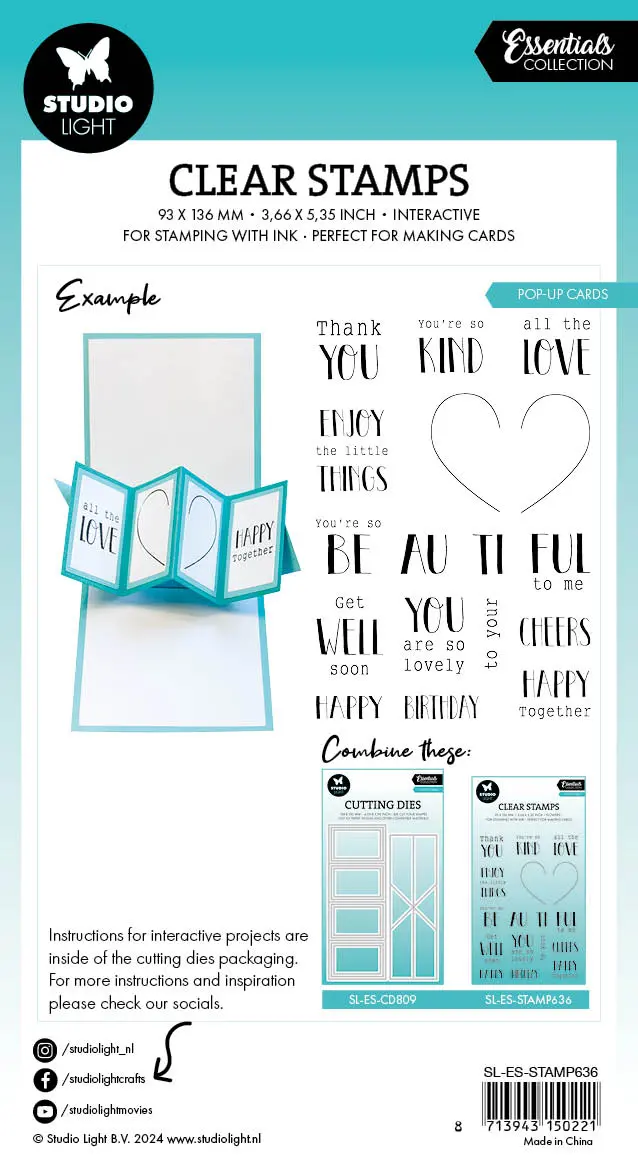 Sl Clear Stamp Pop-Up Cards Essentials 17 Pc 2