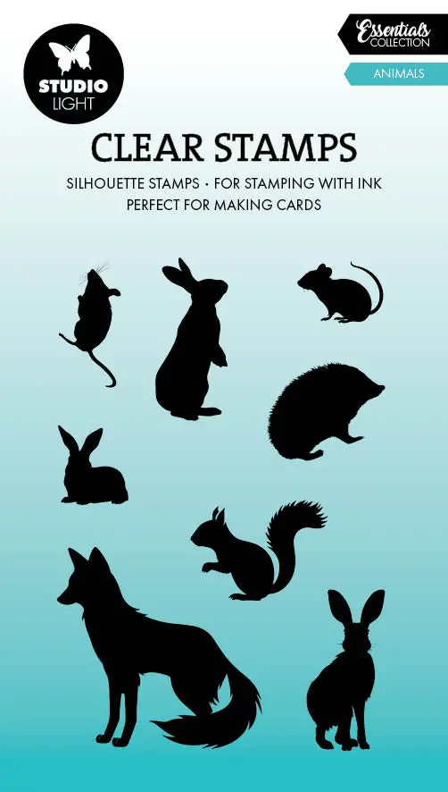 Sl Clear Stamp Animals Essentials 8 Pc 1