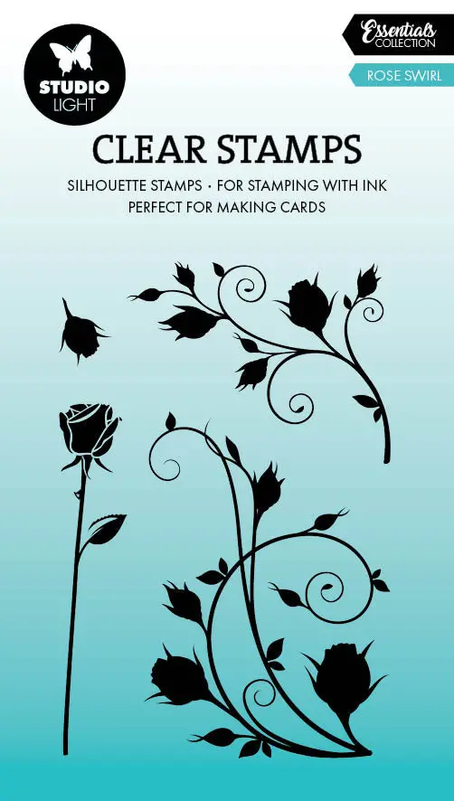 Sl Clear Stamp Rose Swirl Essentials 4 Pc 1