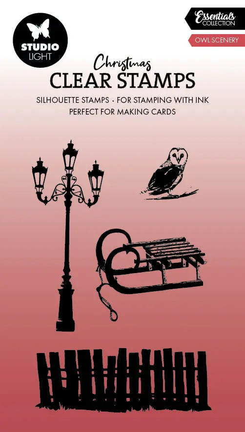 Sl Clear Stamp Owl Scenery Essentials 4 Pc 1