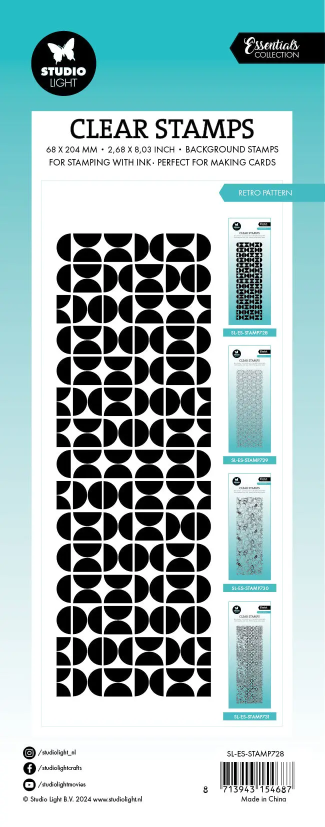 Sl Clear Stamp Retro Pattern Essentials 1 Pc 2