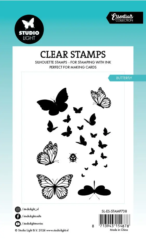 Sl Clear Stamp Butterfly Essentials 6 Pc 2