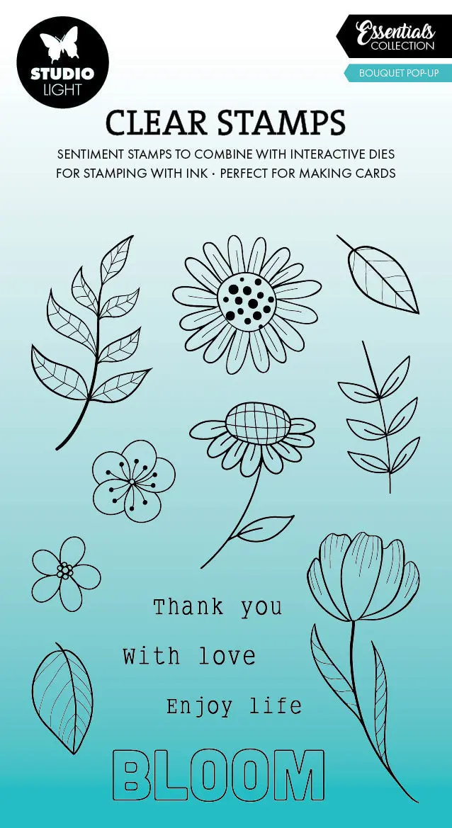 Sl Clear Stamps Bouquet Pop-Up Essentials 13 Pc 1
