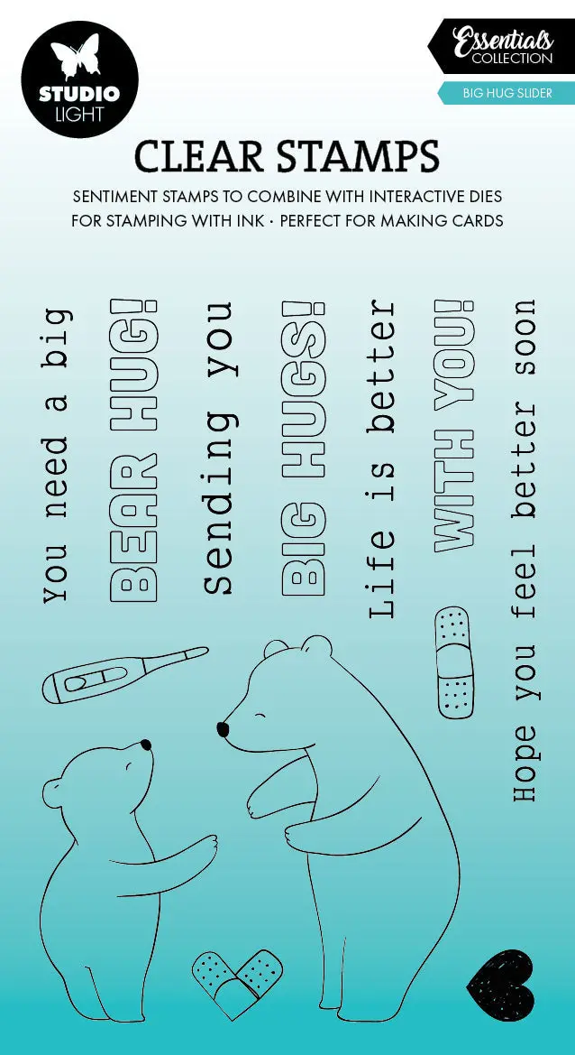 Sl Clear Stamps Hug Slider Essentials 13 Pc 1