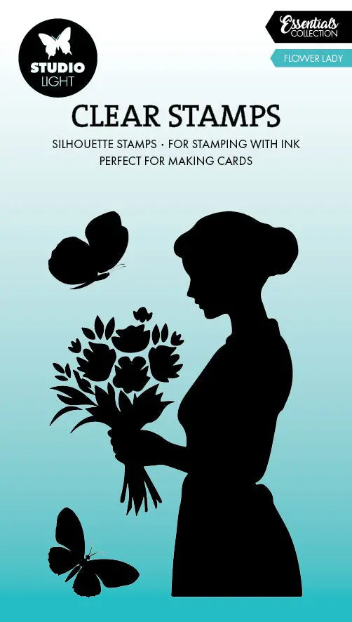Sl Clear Stamp Flower Lady Essentials 3 Pc 1
