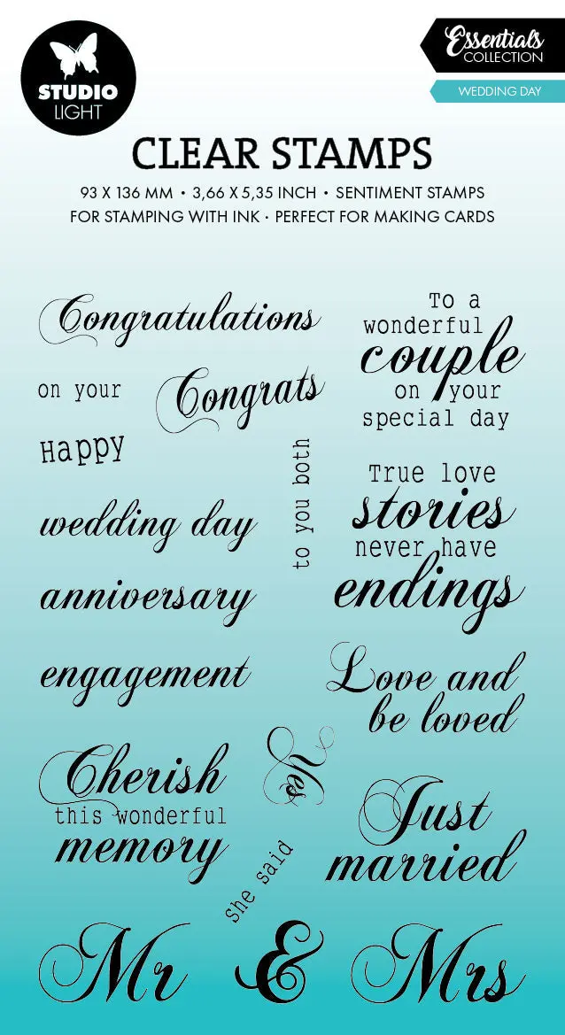 Sl Clear Stamps Wedding Day Essentials 18 Pc 1