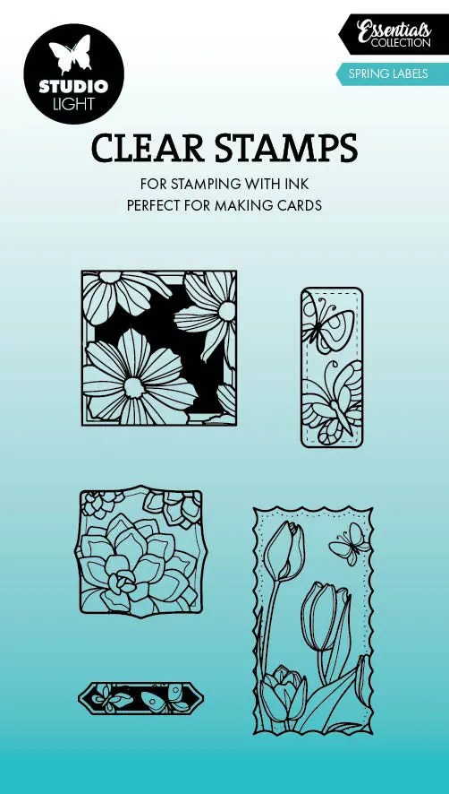 Sl Clear Stamp Spring Labels Essentials 5 Pc 1