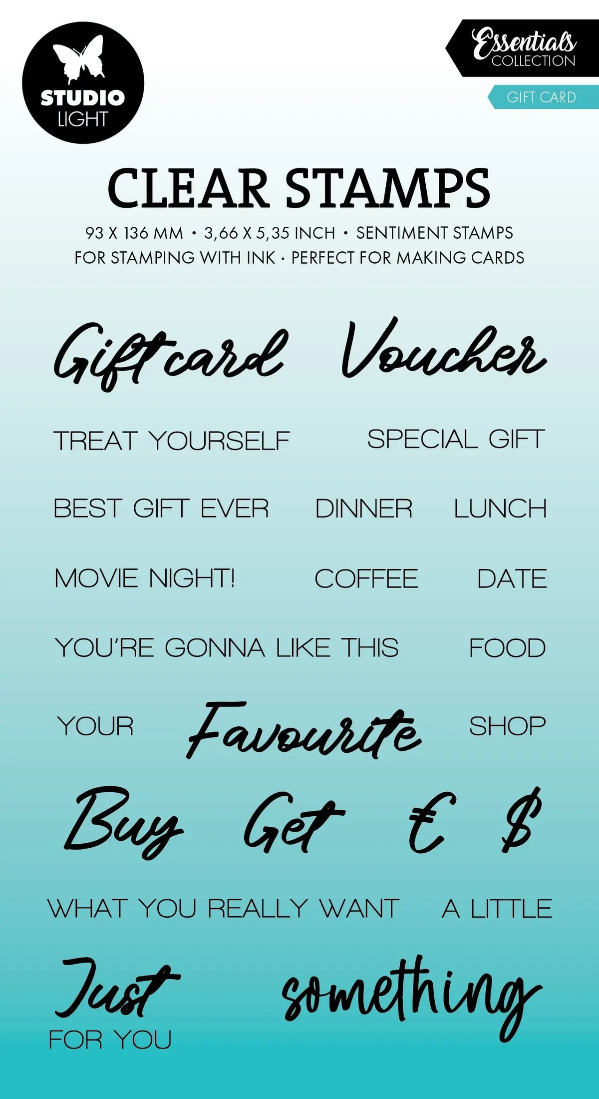 Sl Clear Stamp Gift Card Essentials 23 Pieces 1
