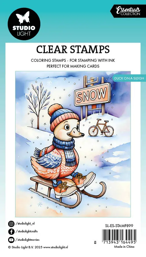 Sl Clear Stamp Duck On A Sleigh Essentials 74X105x1mm 1 Pieces 1