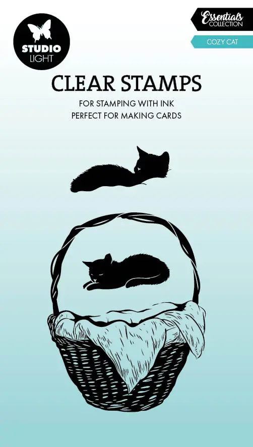 Sl Clear Stamp Cozy Cat Essentials 53X89x3mm 3 Pieces 1