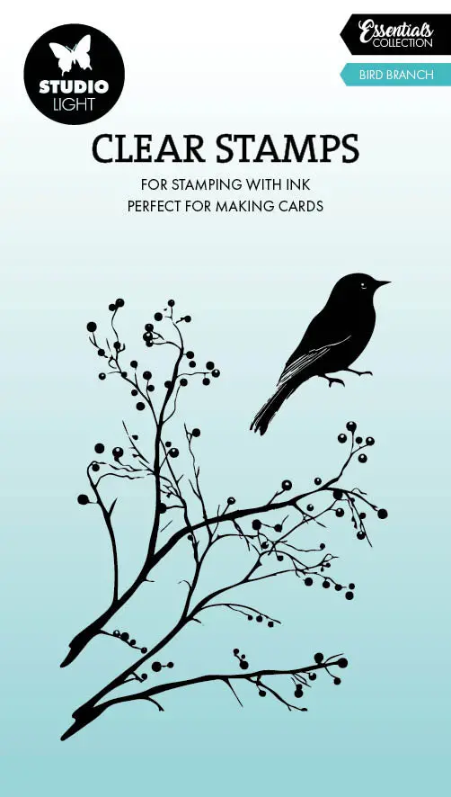 Sl Clear Stamp Bird Branch Essentials 62X88x3mm 2 Pieces 1