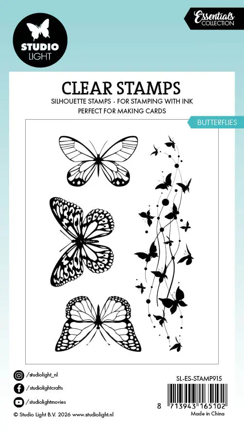 Sl Clear Stamp Butterflies Essentials 4 Pieces 2