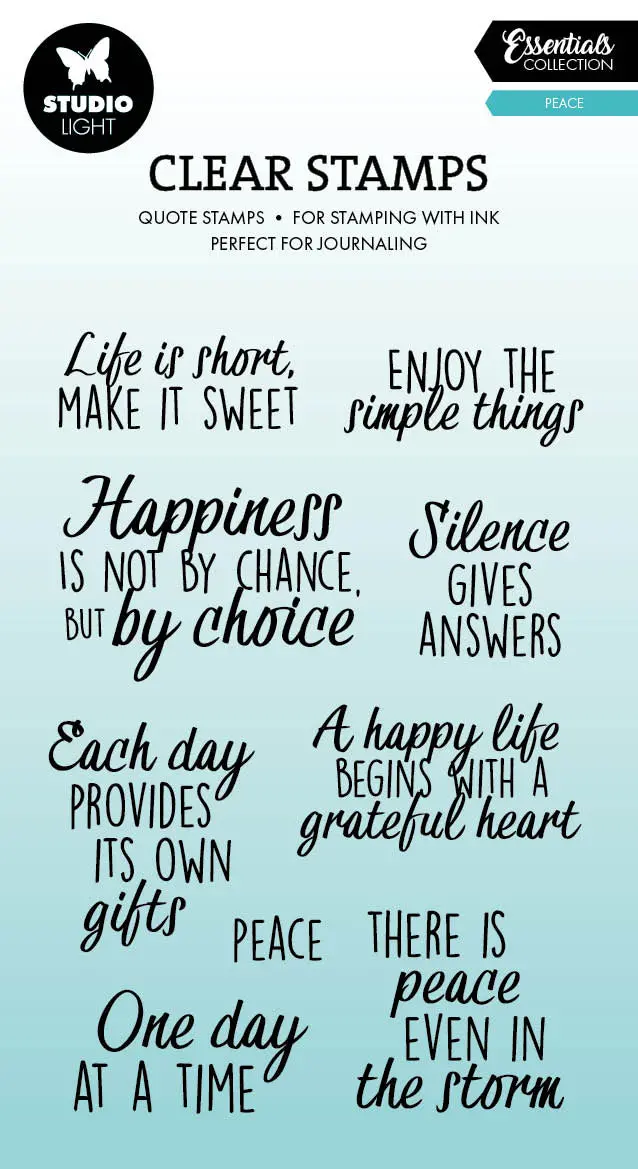 Sl Clear Stamp Quotes - Peace Essentials 9 Pieces 1