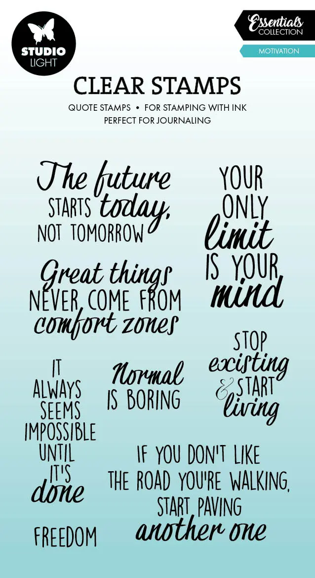 Sl Clear Stamp Quotes - Motivation Essentials 8 Pieces 1