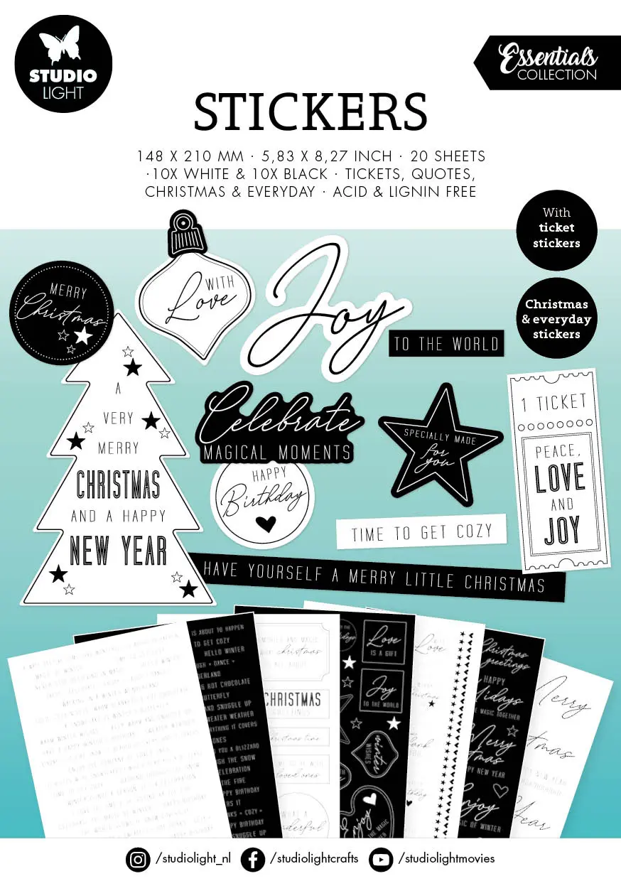 Sl Sticker Block Christmas & Everyday Essentials 148X210x5mm 20 Sh Nr.12 1