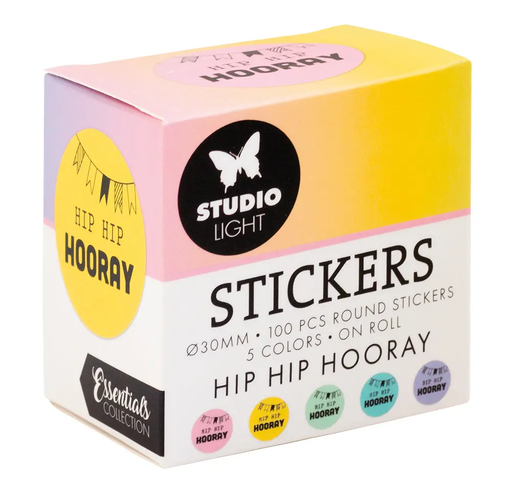 Sl Stickers Hip Hip Hooray Essentials Ø30mm 100 Pc 1