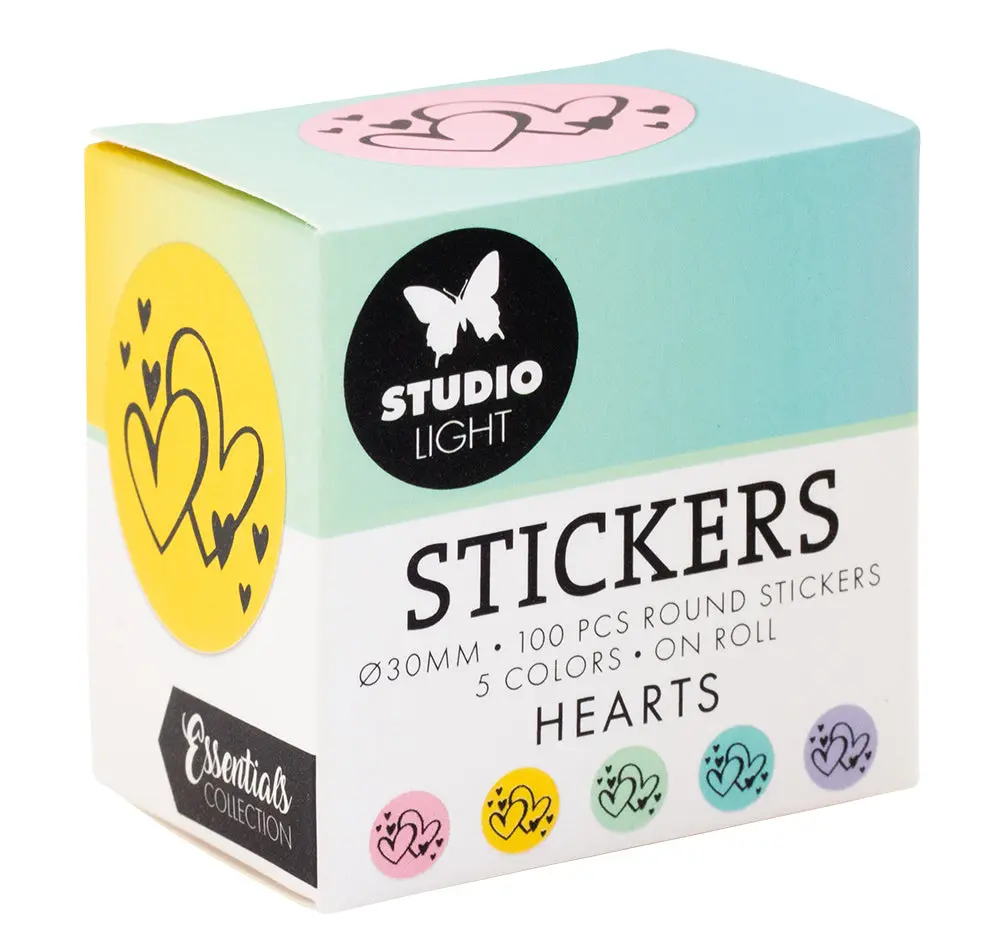 Sl Stickers Hearts Essentials Ø30mm 100 Pc 1