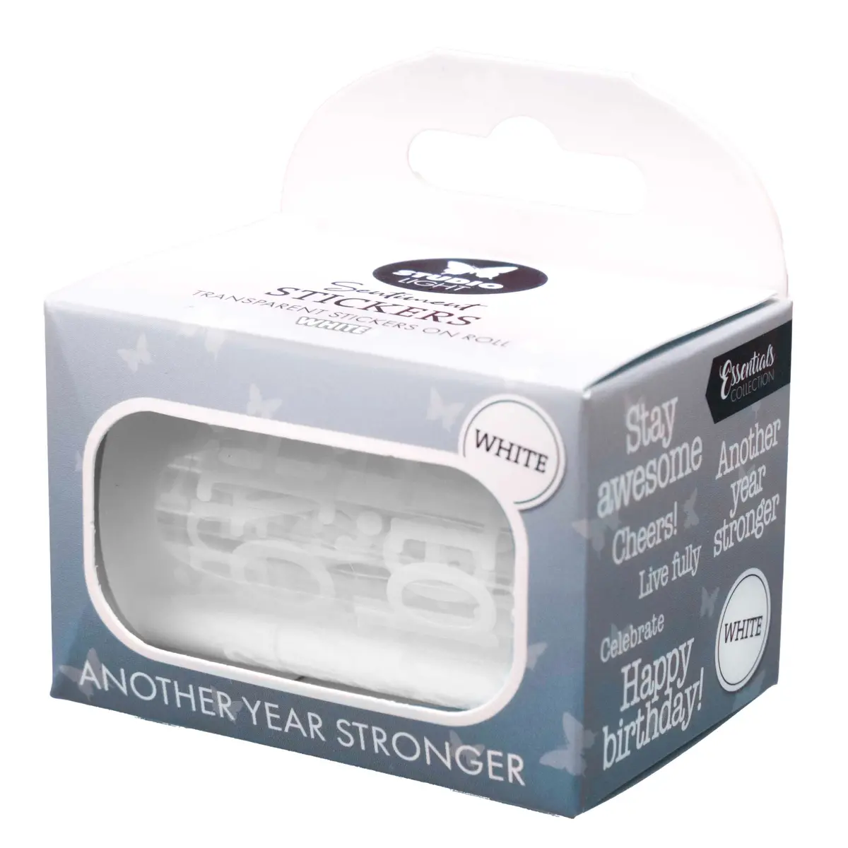 Sl Clear Stickers White - Another Year Stronger Essentials 5 Meter 1