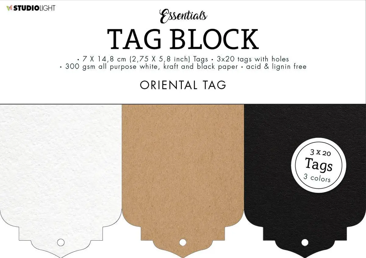 Sl Tag Block Oriental Essentials 148X210x8mm 60 Tags Nr.02 1
