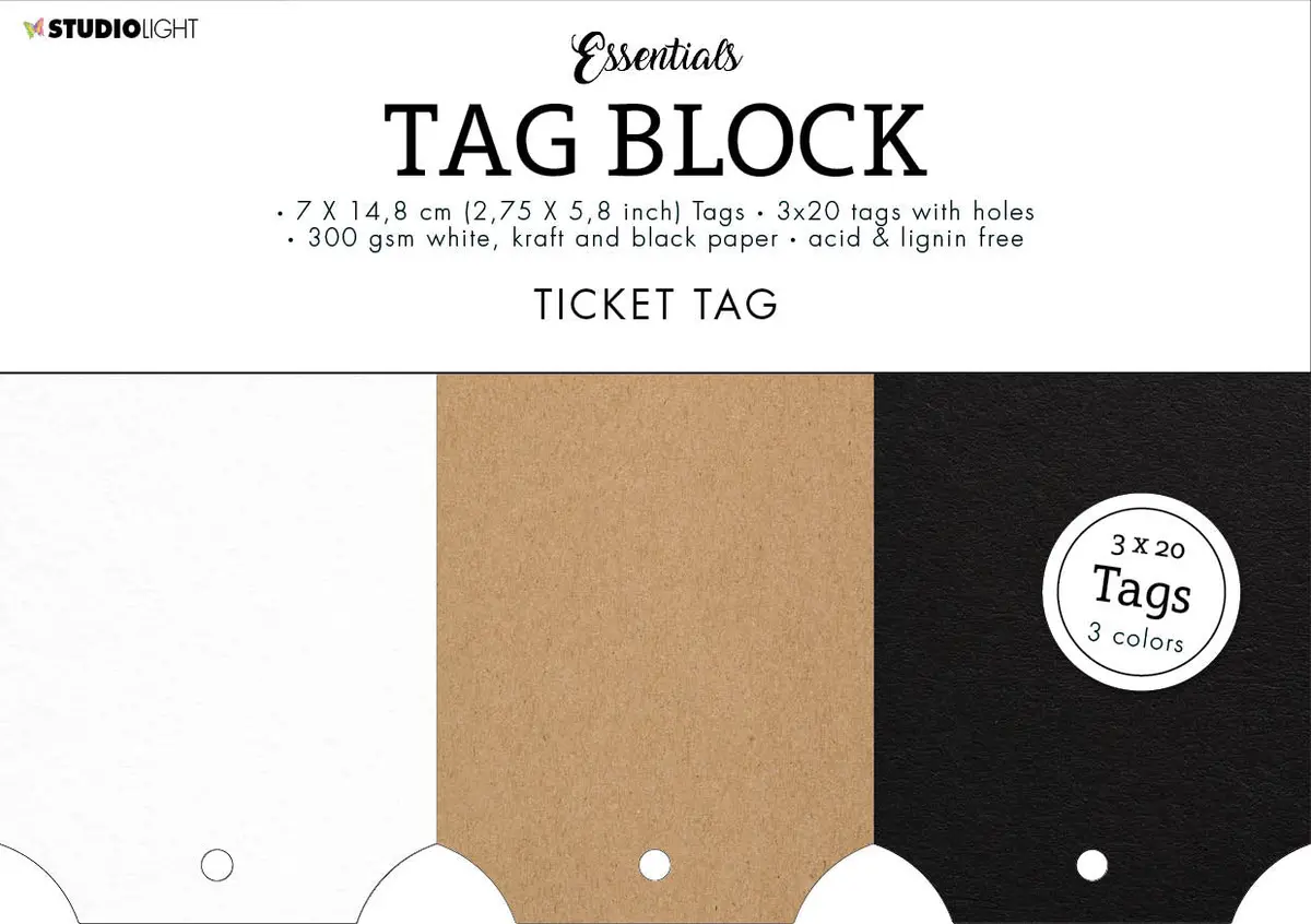 Sl Tag Block Ticket Tag Essentials 148X210x8mm 60 Tags Nr.06 1