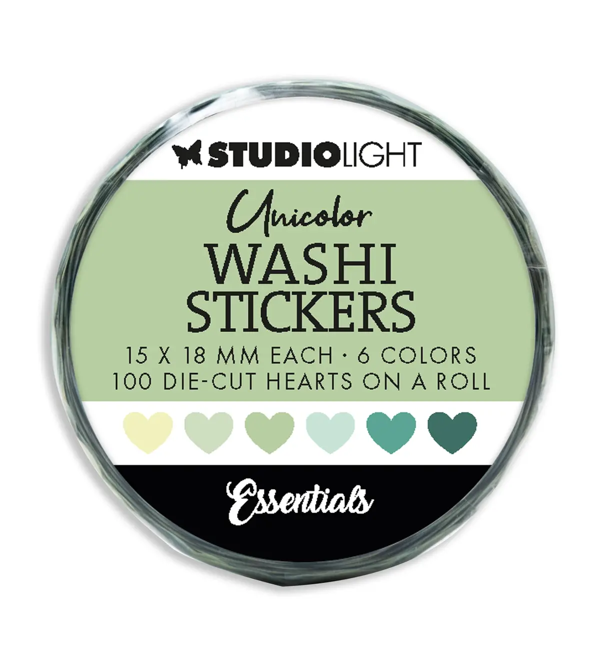 Sl Washi Die-Cut Stickers Greens Essentials 1 Pc 1