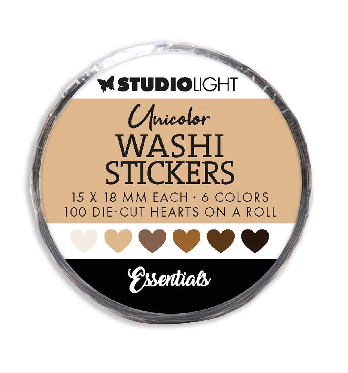 Sl Washi Die-Cut Stickers Browns Essentials 1 Pc 1